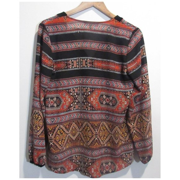 Anthropologie Sanctuary Velvet Collar Aztec Design - Picture 4 of 4